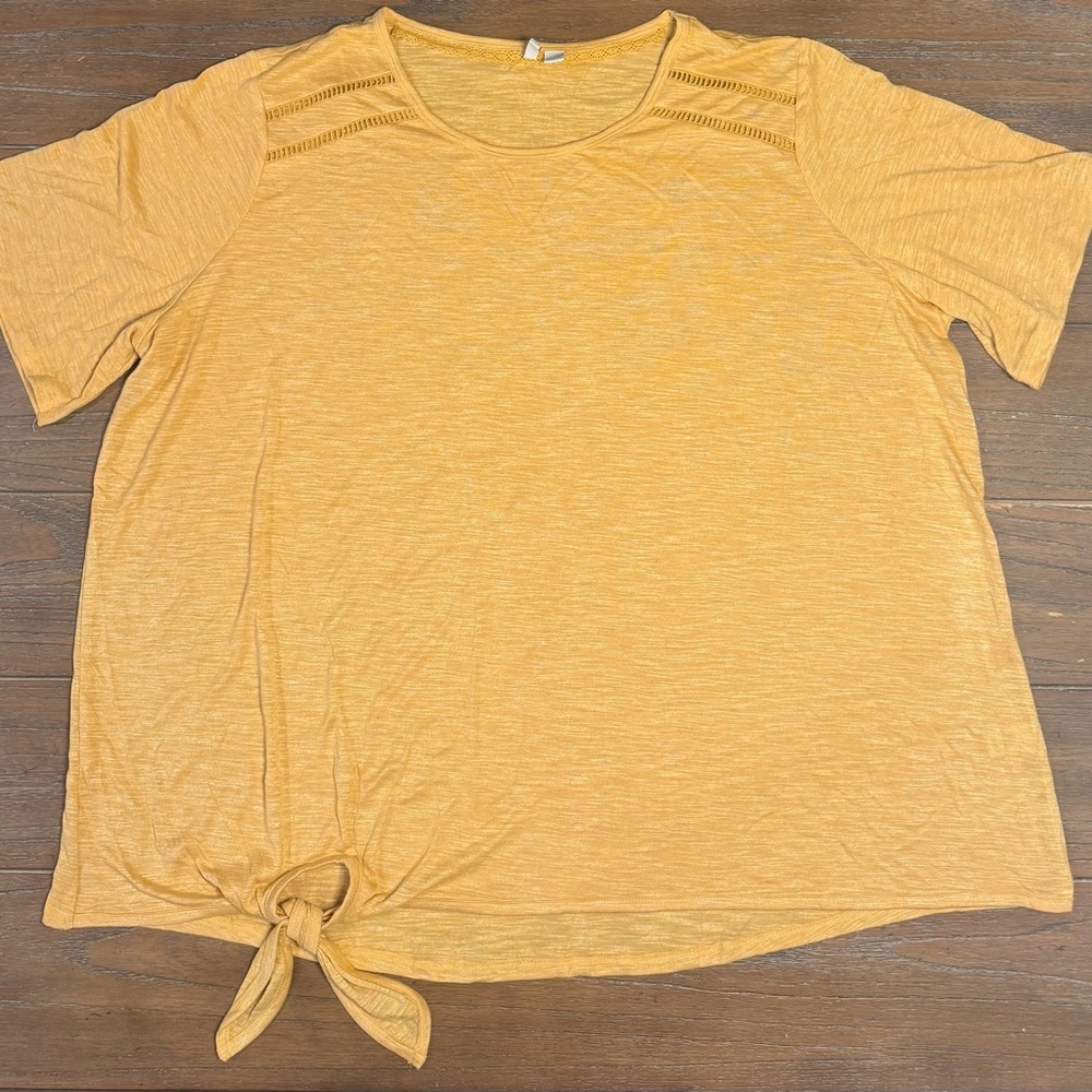 Sunny Yellow Short Sleeve Women's Top